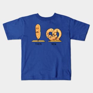Bread Yoga Then and Now Kids T-Shirt